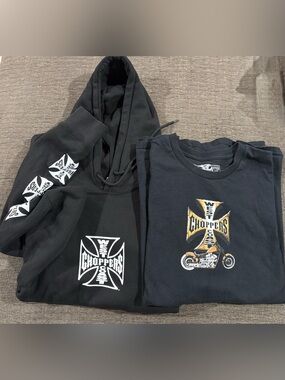 West Coast Choppers Black Hoodie & Tee Set